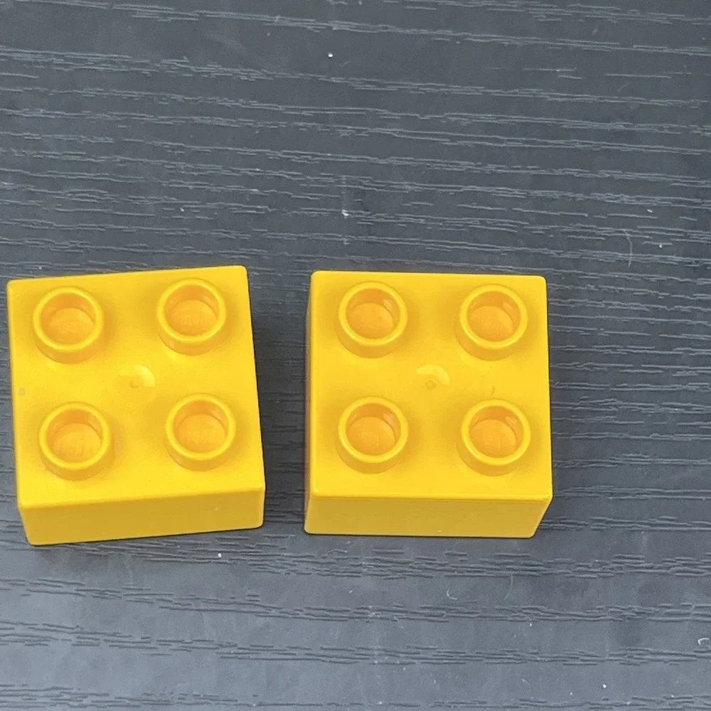 LEGO DUPLO Yellow Pumpkin Bricks Halloween Fall 2x2 Lot of 2 Genuine Parts